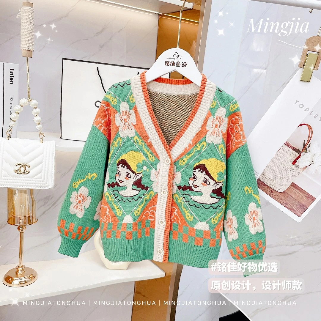 2025[现货断码清]春秋女童毛衣甜美可爱针织衫打底衫T3130013206