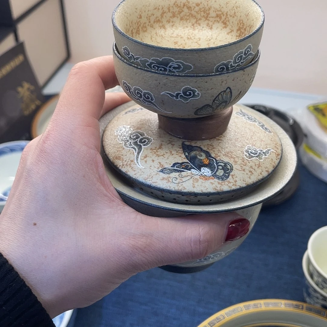 陶景德陶瓷盖碗茶具