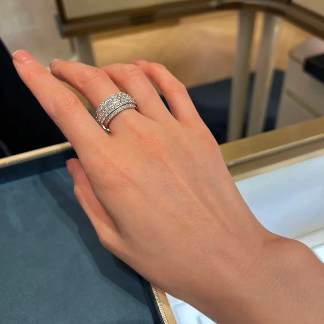 925银戒指 高端定制重工版本路路通转动戒指女时来运转戒指女款