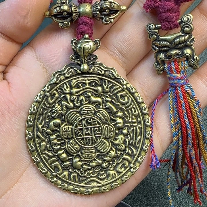 ****雪铜铁合金类藏传工艺品九宫八卦