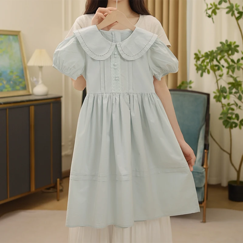 女童夏季连衣裙2025夏季新款女孩时尚夏装清新休闲风连衣裙Q62473