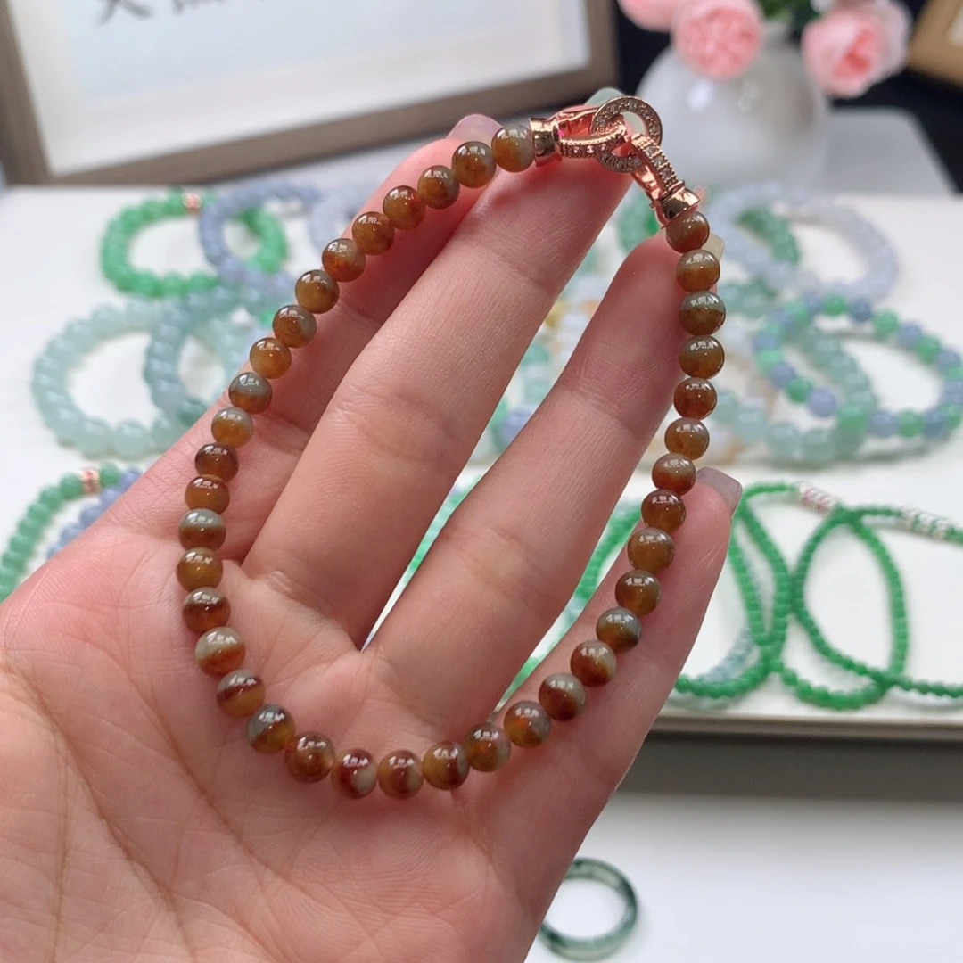 未镶嵌手链翡翠手链5mm