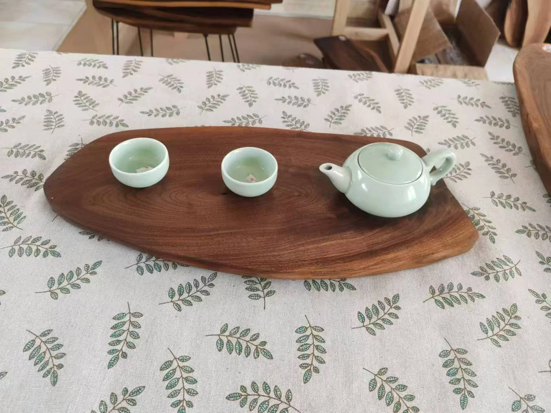 北美黑胡桃木干泡茶盘摆件底座