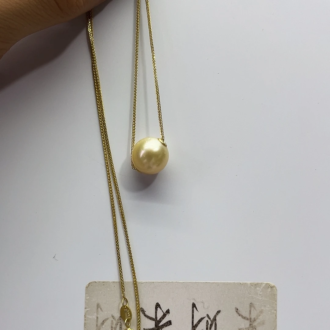 海水珍珠银S925镶嵌颈饰