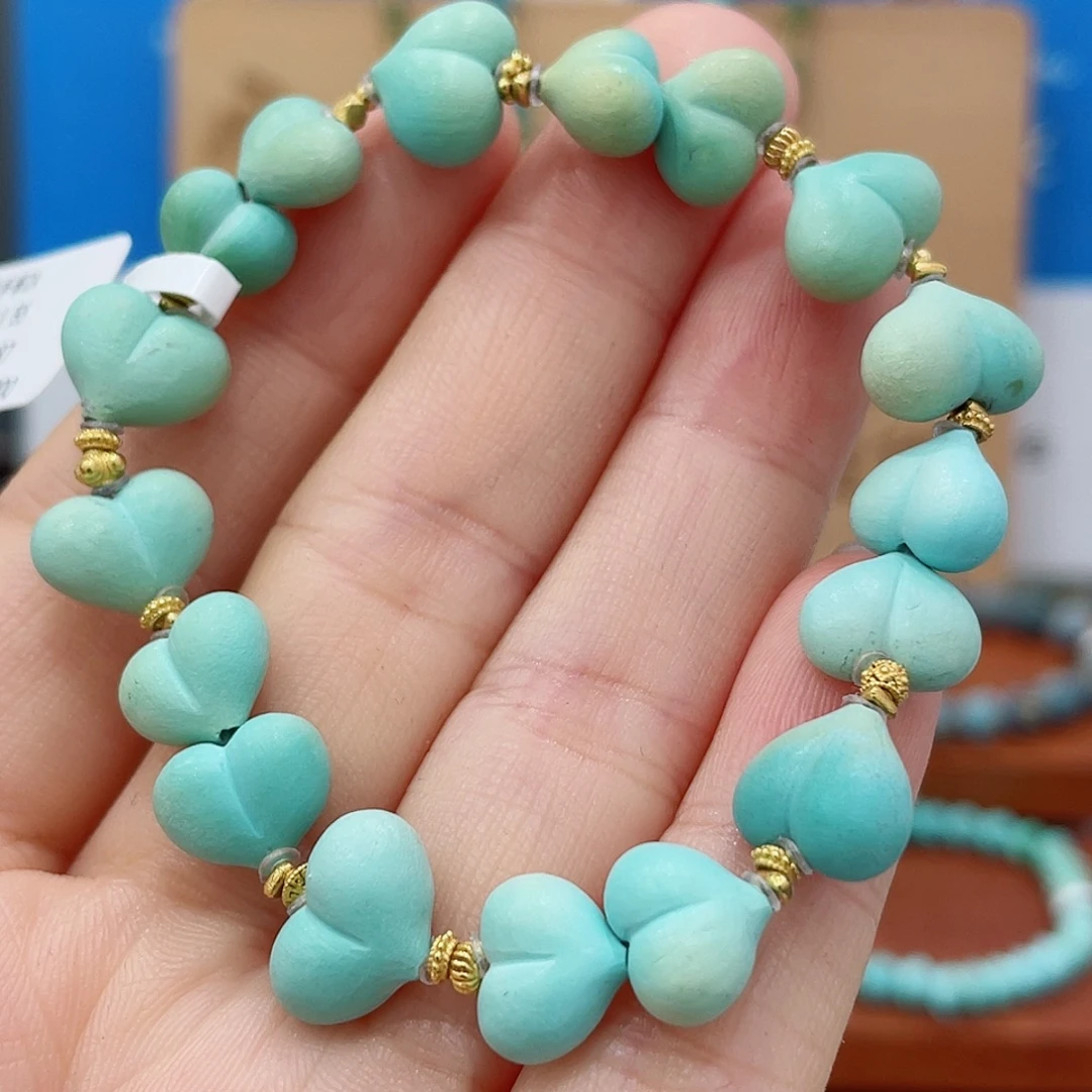 绿松石18K金镶嵌珠宝奇石