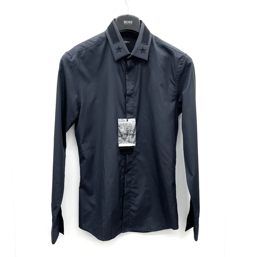 未使用 Givenchy/纪梵希 蓝色星星刺绣领衬衫39码2191