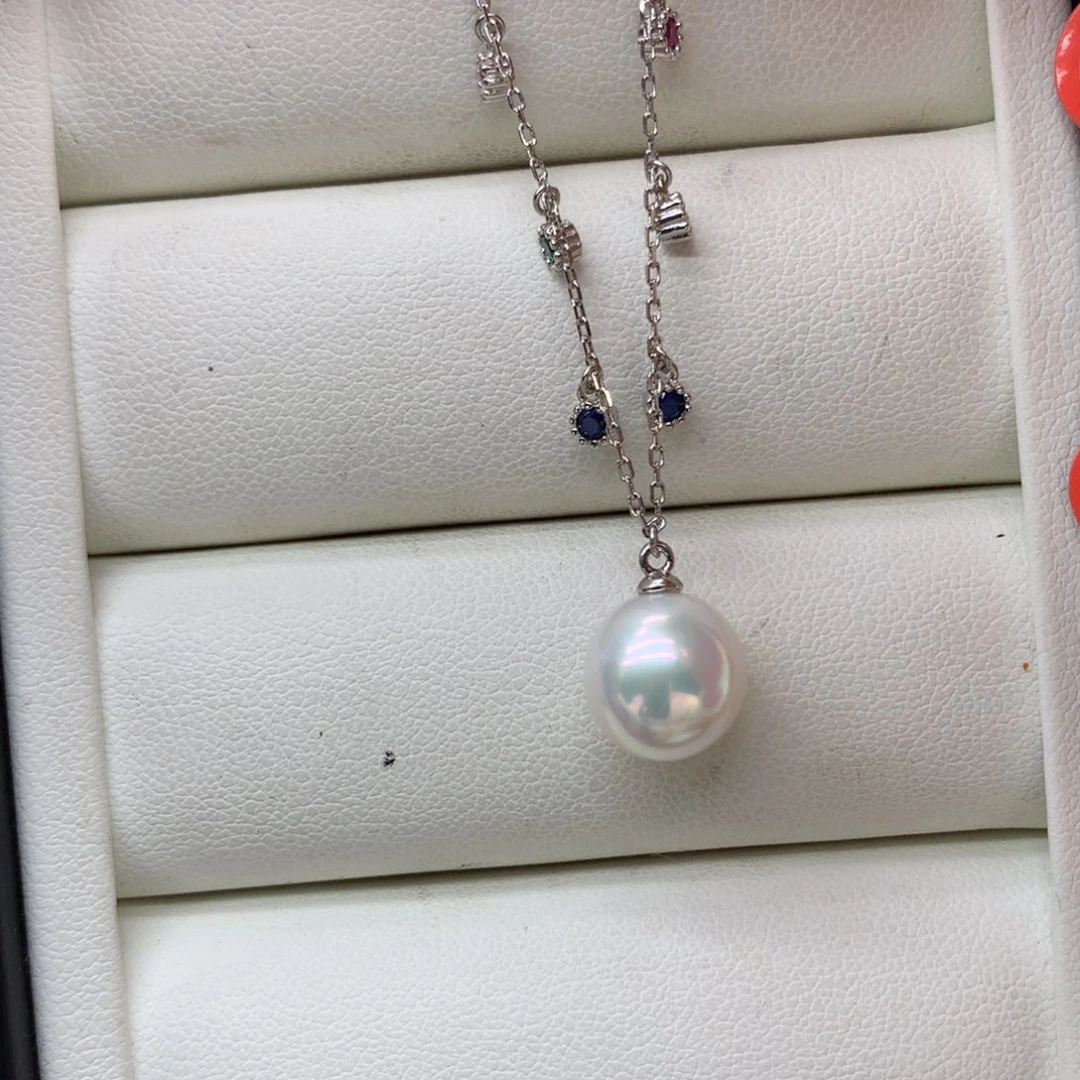 淡水珍珠颈饰银S925镶嵌