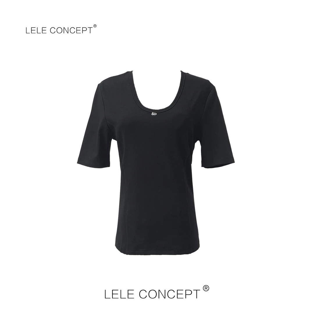 LELE CONCEPT丨【精选推荐】后拼蕾丝半袖S0855