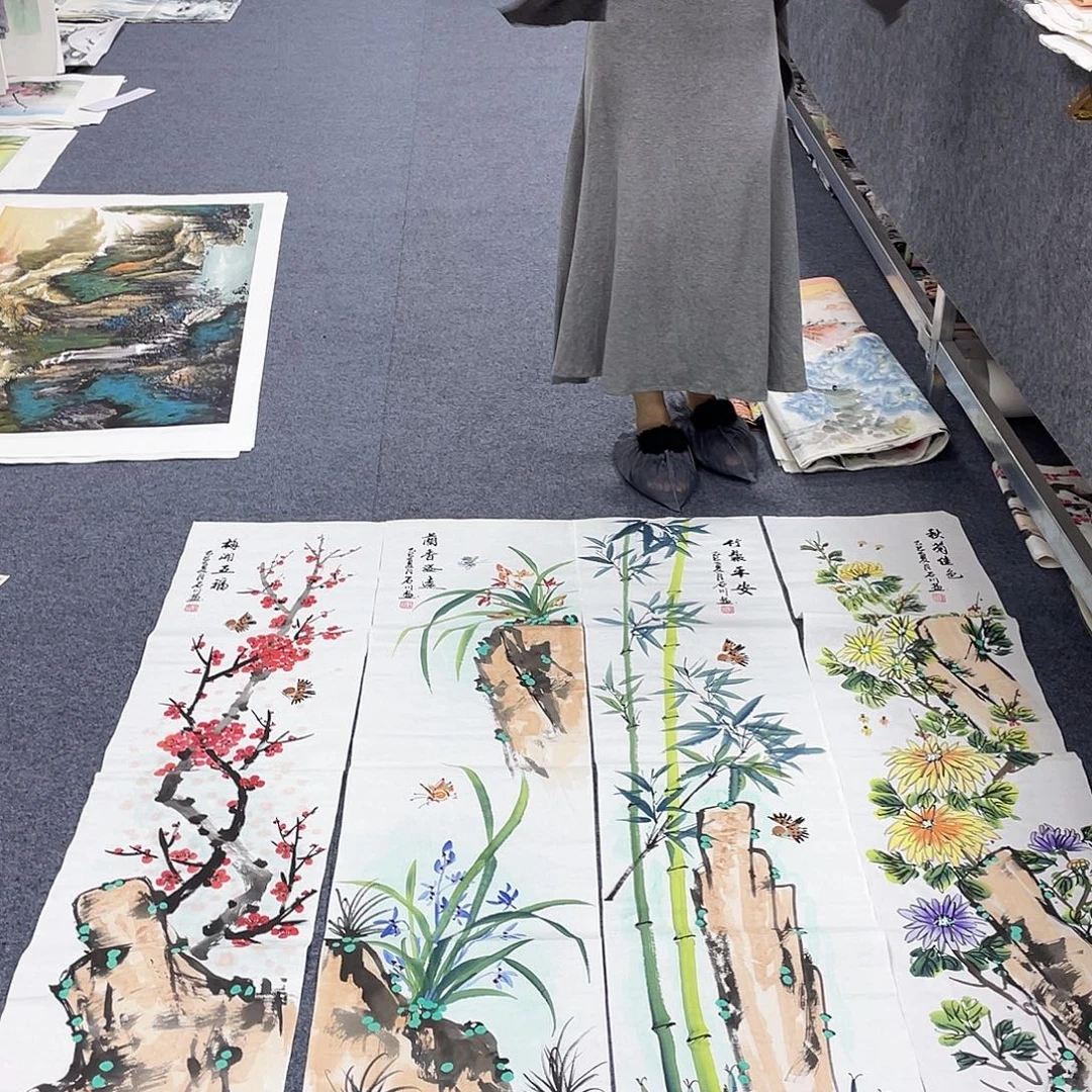 国画作品小姐姐放漏…