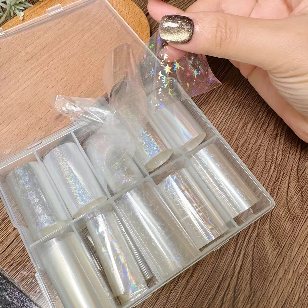 【1盒10卷】透明极光转印纸·美甲转印纸1米*10卷（不含转印胶）