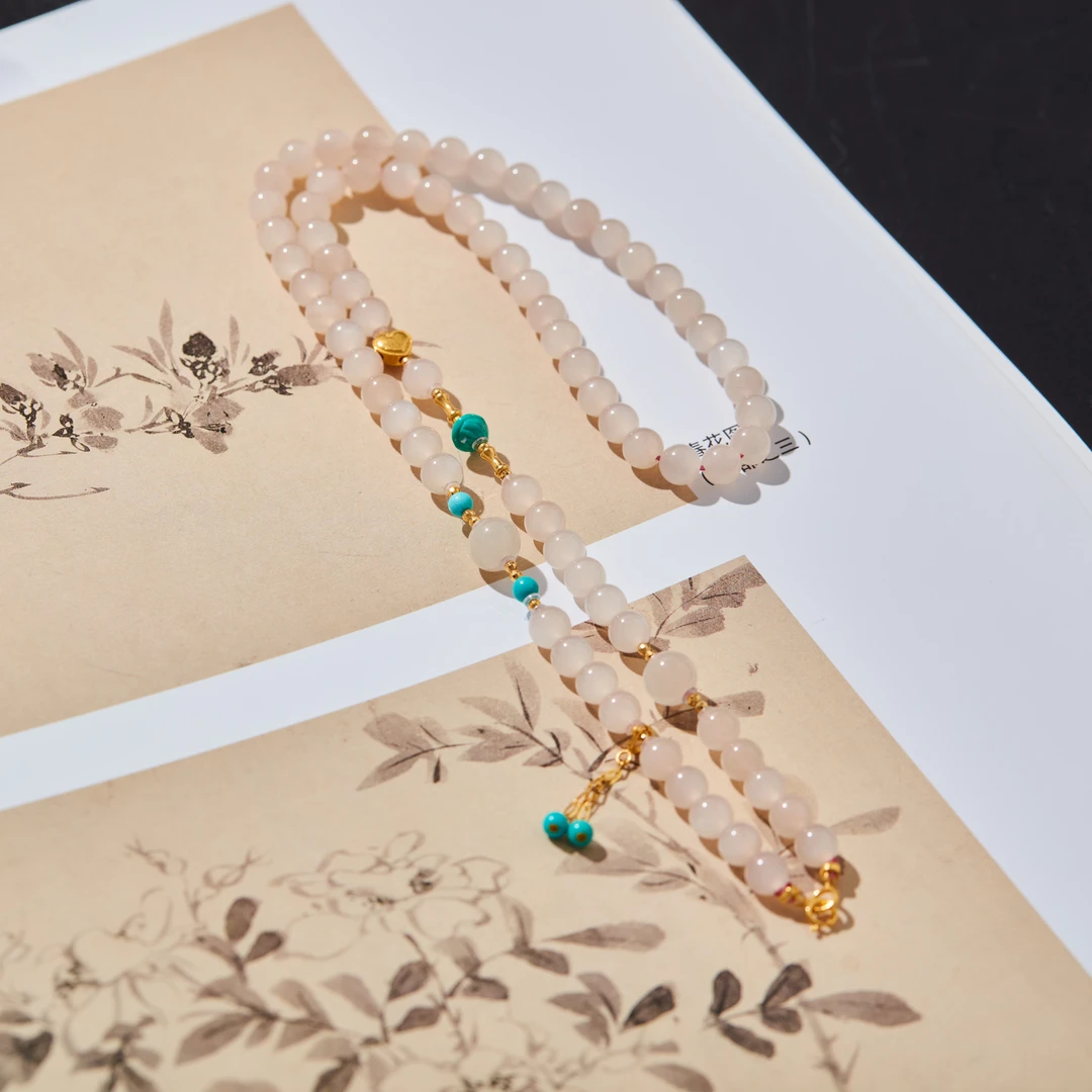 【云上雅岚】浅纱 | 18K藕粉项链多样性发一#XYGD273406-B