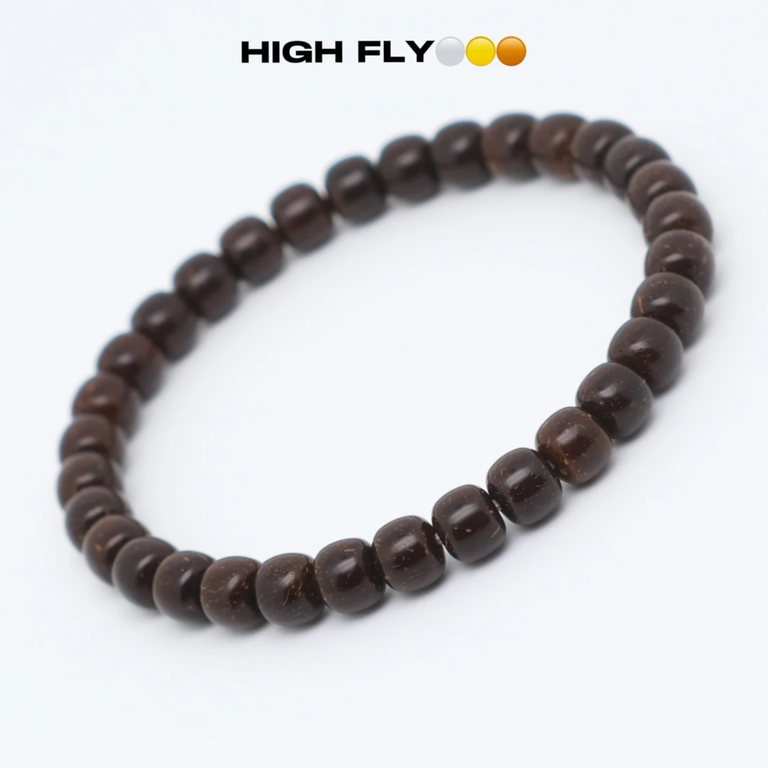 【HIGHFLY】椰蒂手串7*6原生态原色老型桶印尼进口天然+归圆