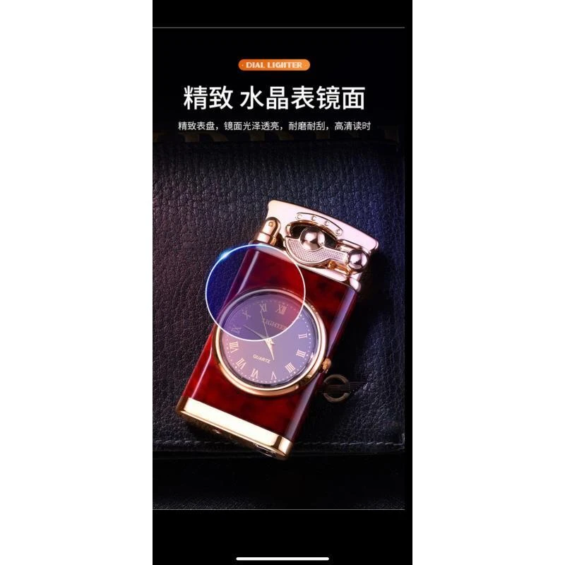 HF摇臂带灯手表电子按压充气直冲
