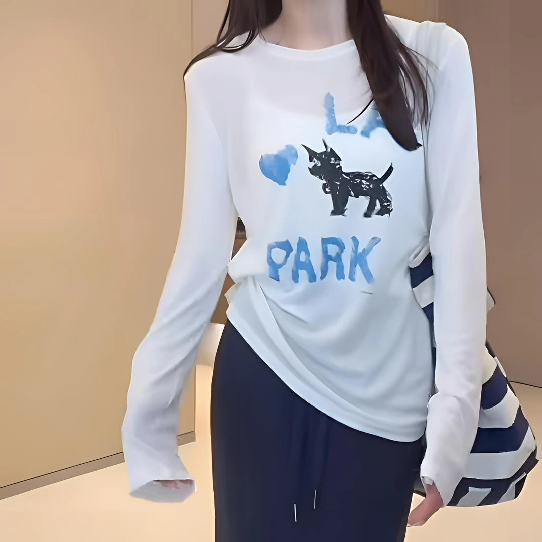 [现货]“超舒服”高品质印花小猫长袖T恤