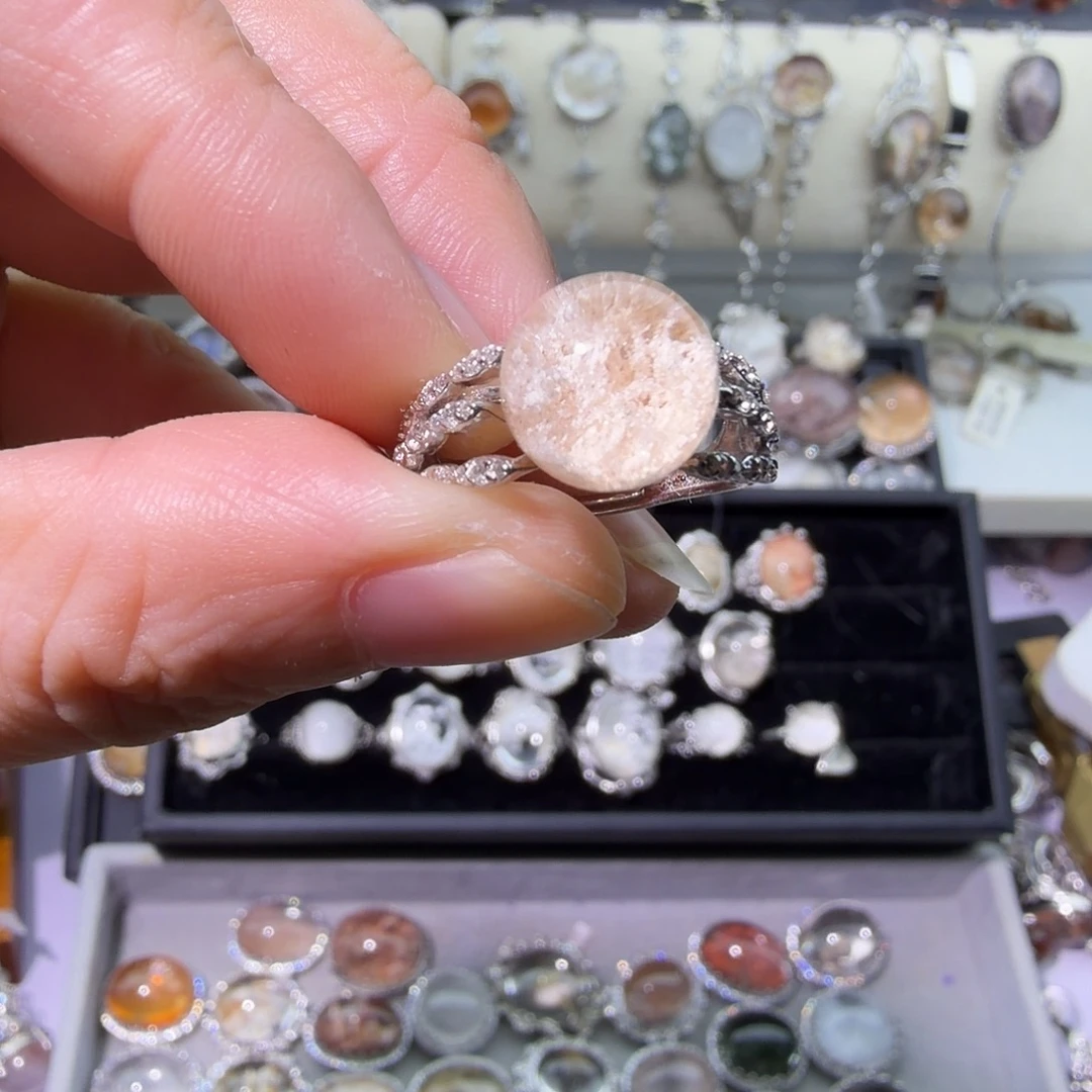 戀***戀戒指水晶银S925镶嵌