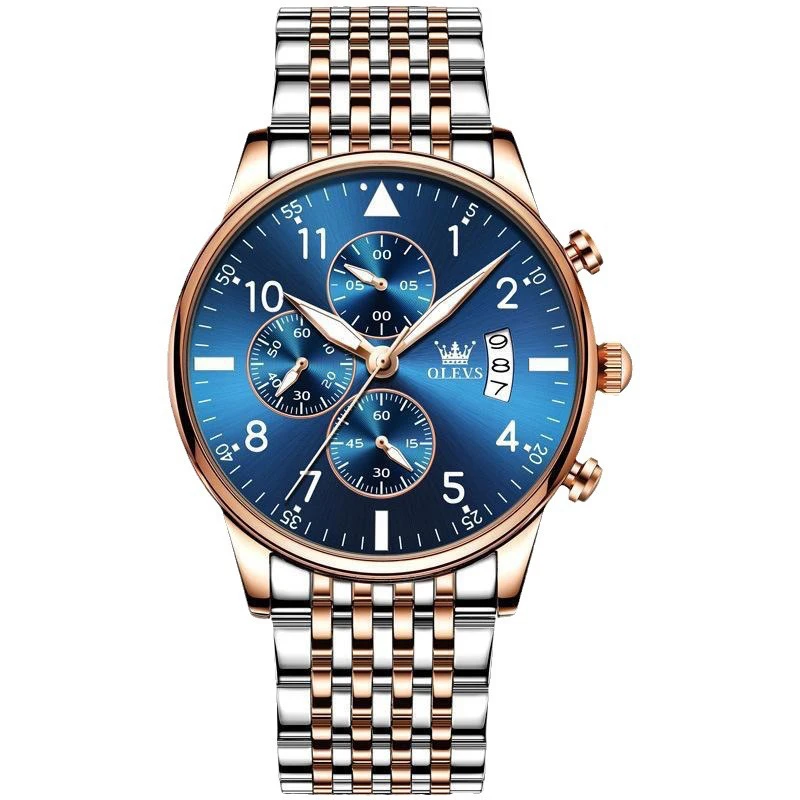 明星代言欧利时手表时尚多功能计时石英表夜光防水男士手表男2869