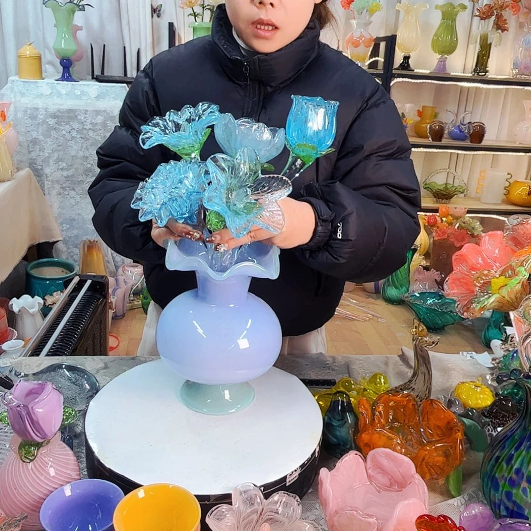 5花1瓶家悦琉璃工艺品