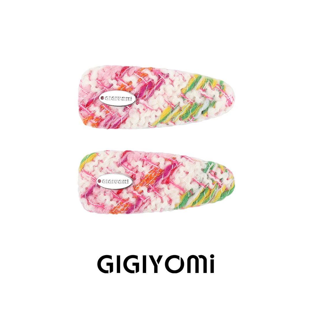 GIGIYOMi【告白气球】韩国原创设计多巴胺羊毛小香风简约发夹bb夹