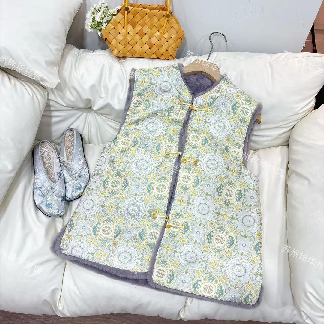 【福禄马甲】工字型女士款提花宽松新中式百搭时尚马甲无袖上衣MJ40