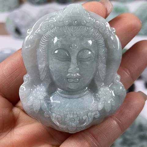 翡翠颈饰未镶嵌观音福利