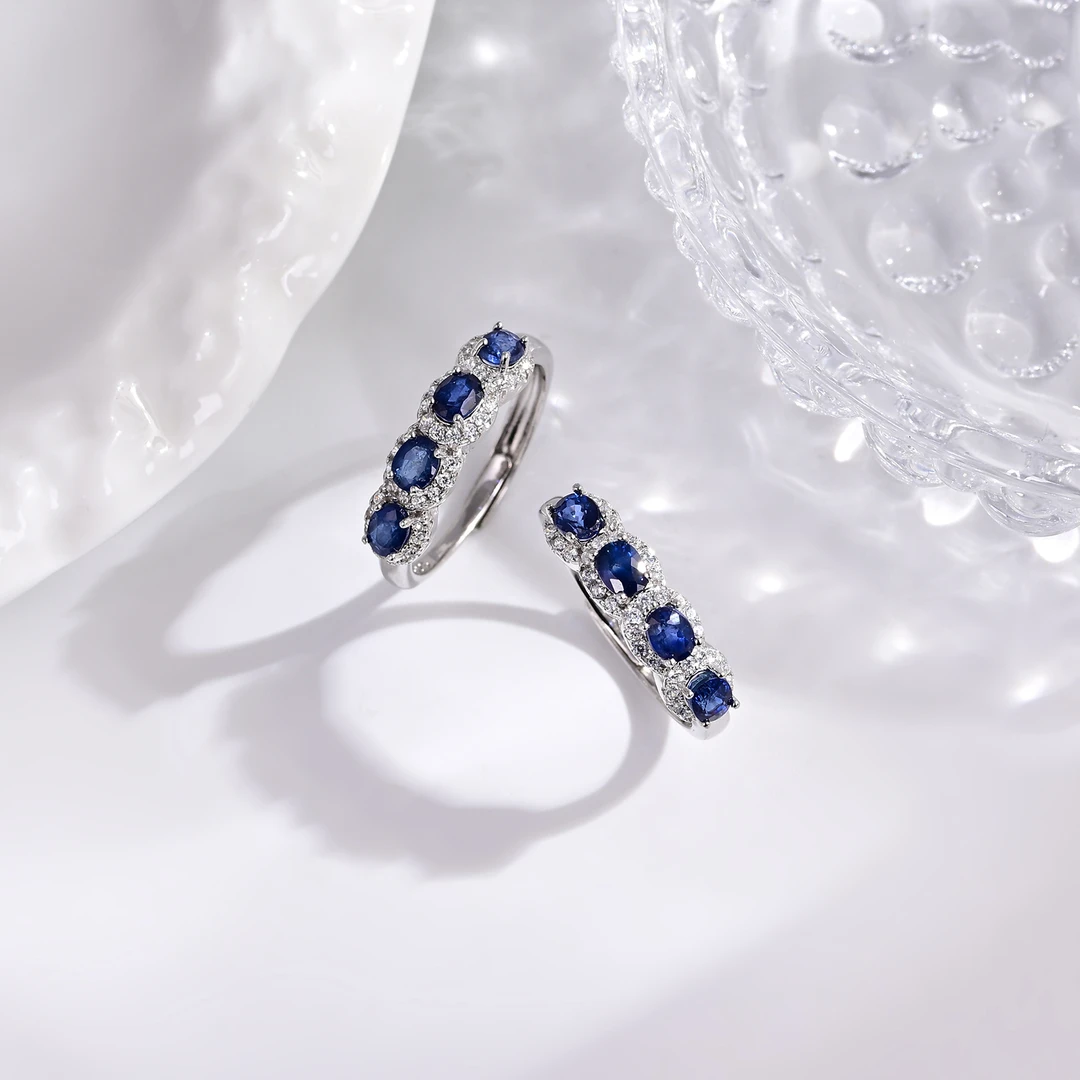 【云上叙】1 V09801-S925银蓝宝石戒指-多样性发一件-4×3mm（东哥）