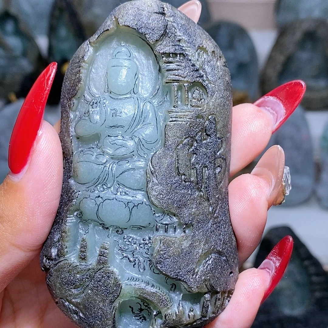 玫***灵定制翡翠未镶嵌翡翠