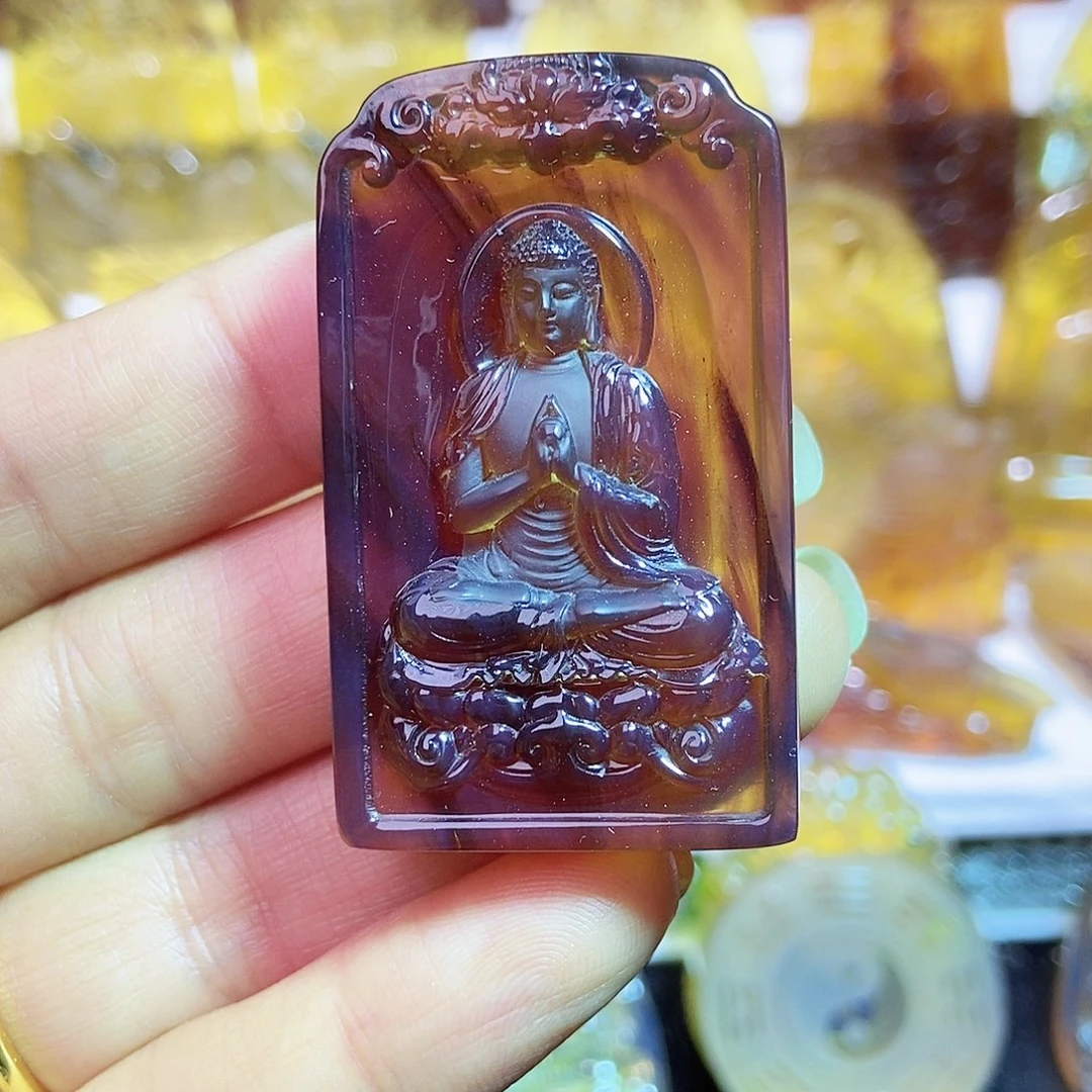 琥珀颈饰未镶嵌如来佛32
