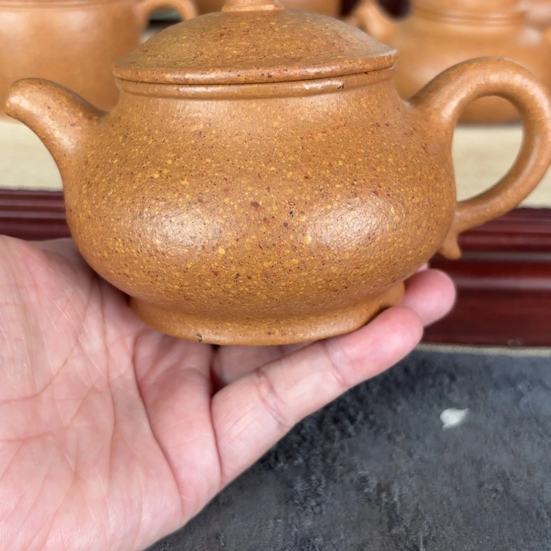 紫砂茶壶梨皮黄段潘壶230