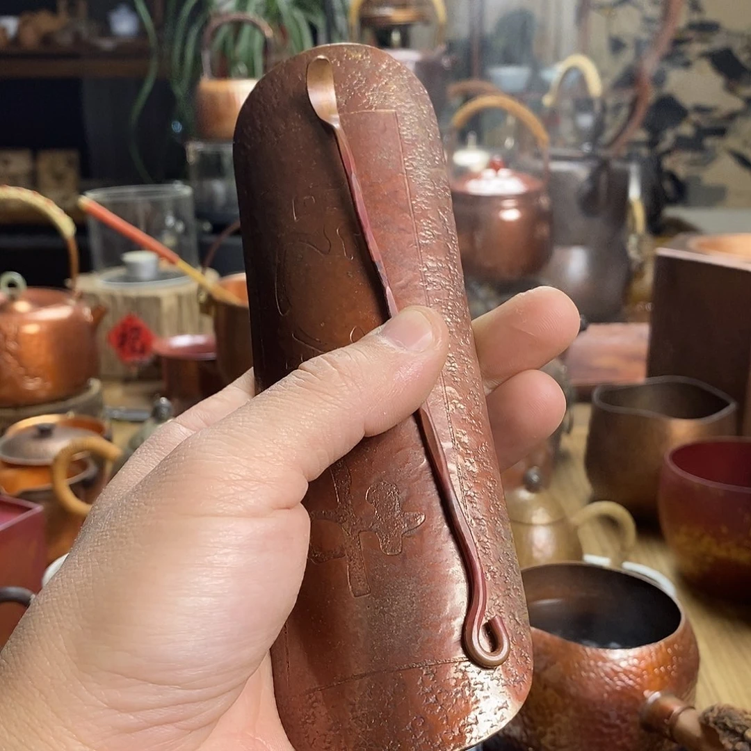 任和堂纯紫铜茶则455896