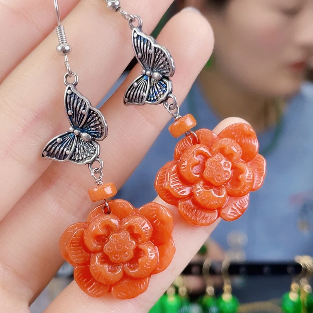 翡翠未镶嵌耳饰饰品