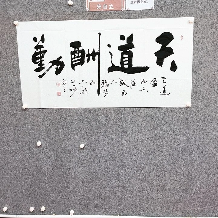 书法天道酬勤作品