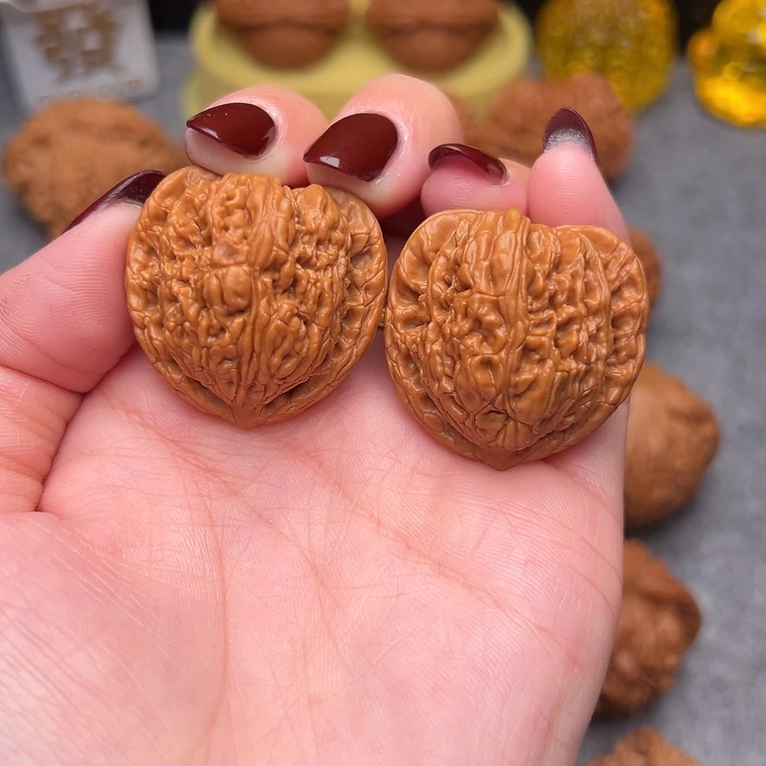 把件文玩核桃毕业精品精配三角红宝石33全品手捻款