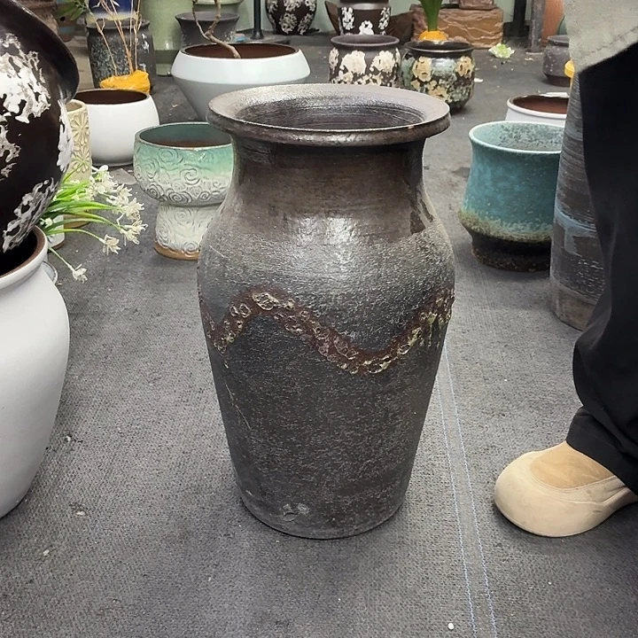 20×42 -粗陶花盆有孔-买买买