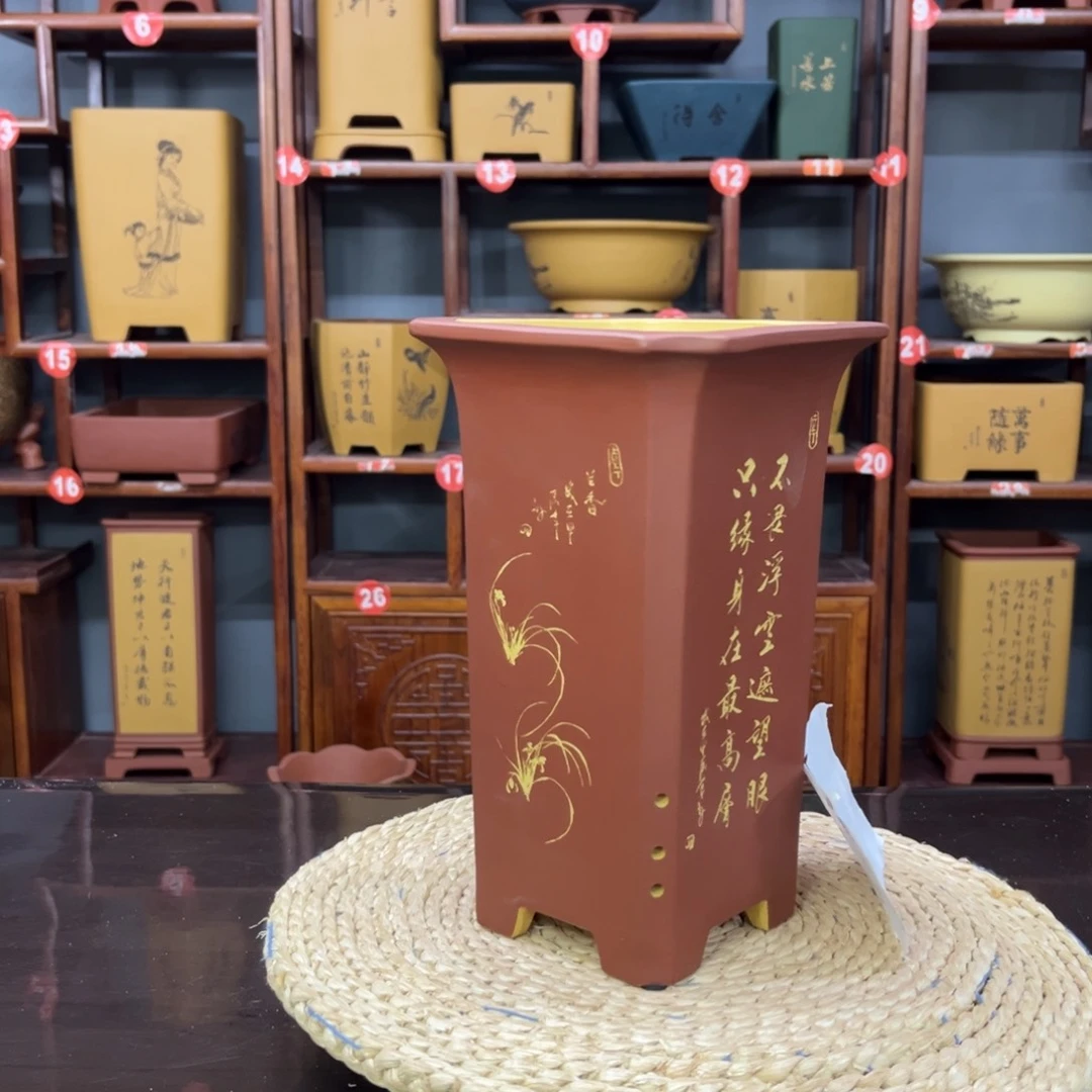 紫砂花盆李**醒紫砂花盆