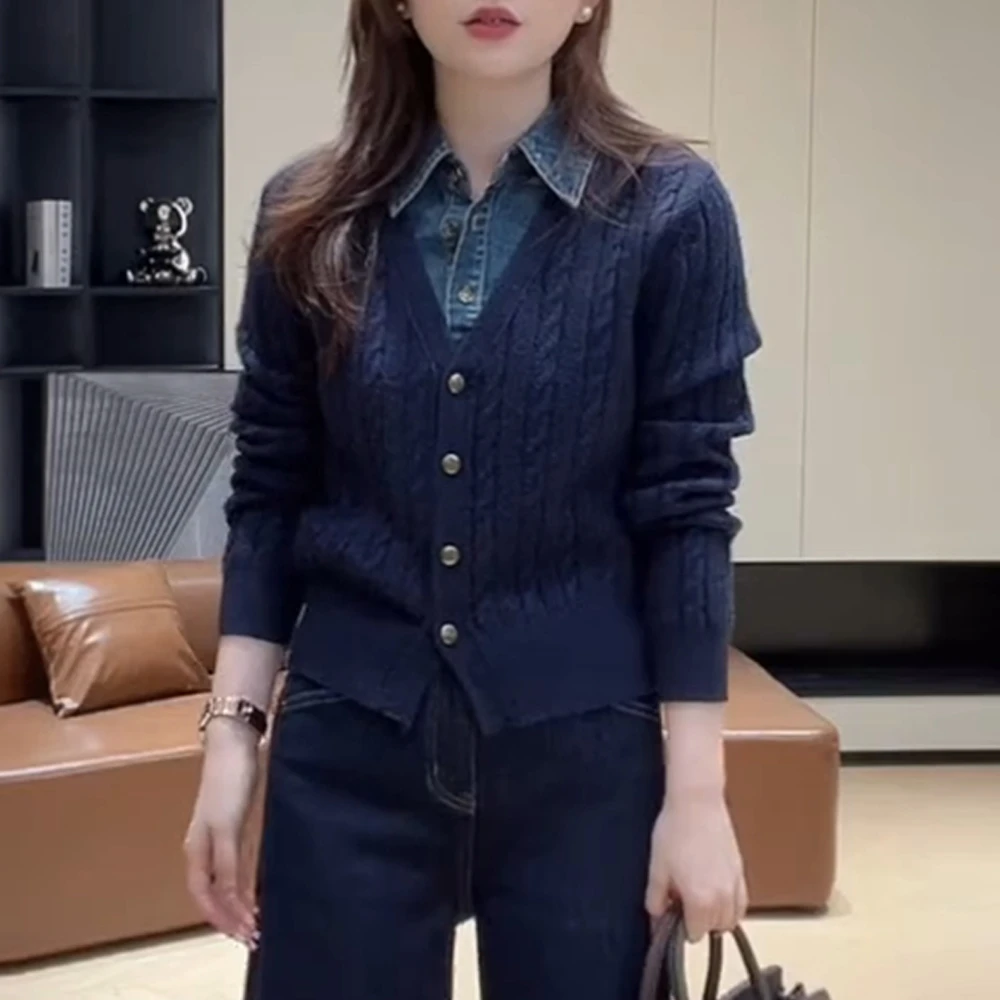 2025新款秋季韩系时尚长袖百搭显瘦时尚ins针织衫T恤女