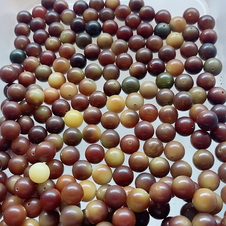 白玉菩提吊坠瑕疵12糖炒栗子圆珠126颗