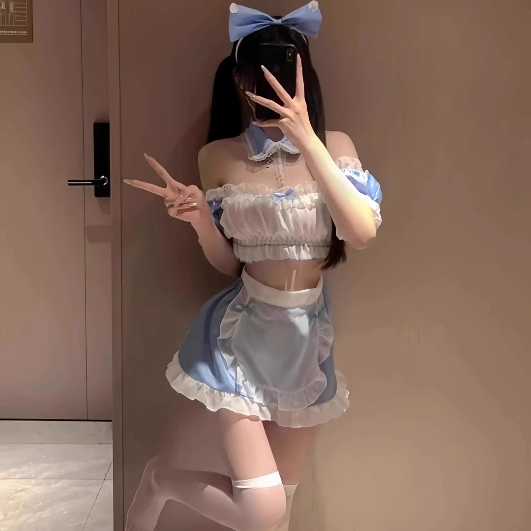 『第二颗纽扣』性感女仆可爱奶甜纯欲俏皮女佣服蕾丝睡裙
