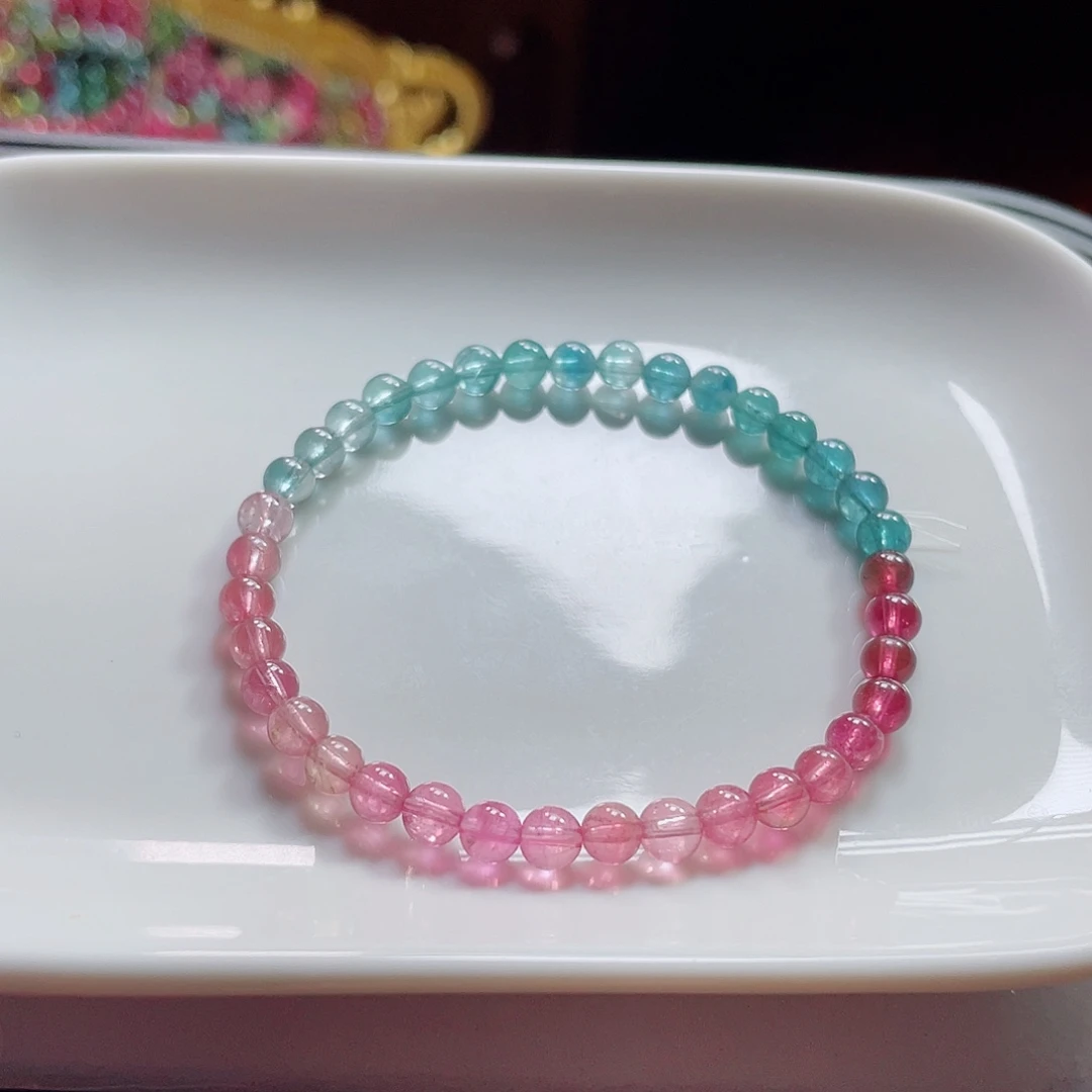 碧玺未镶嵌手链5mm左右