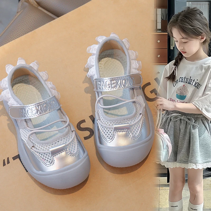 女童芭蕾风运动凉鞋夏季2026新款儿童透气玛丽珍老爹鞋软底休闲鞋