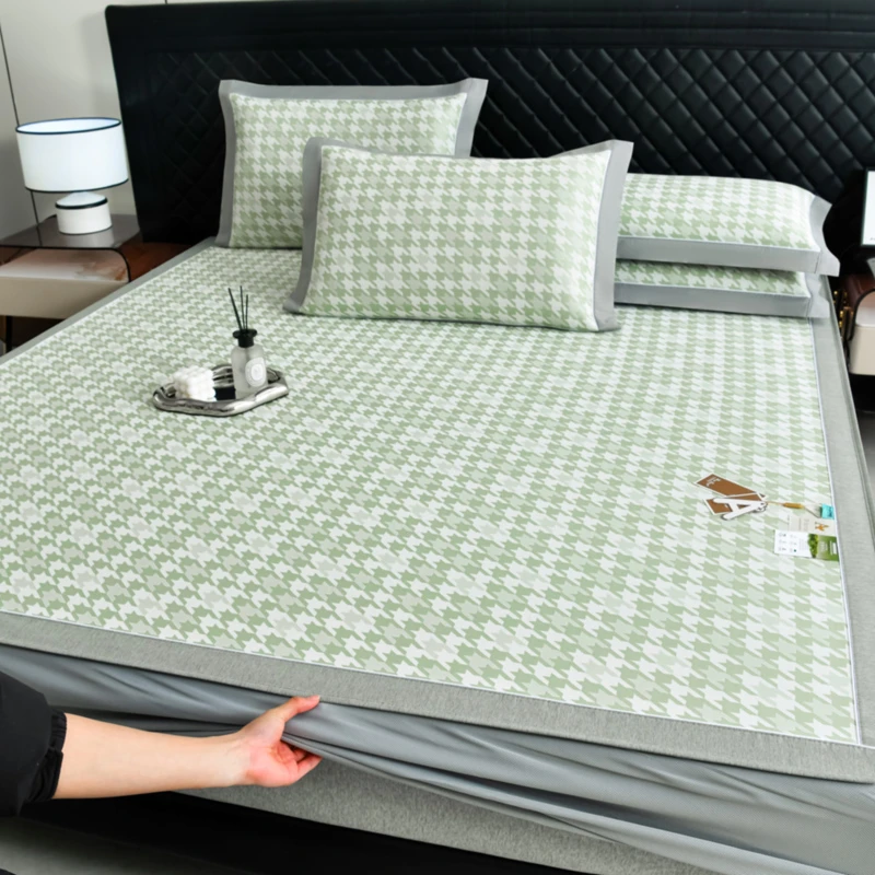 2025新款A类母婴级夏季PE乙纶冰丝凉席冰丝席空调软席三件套1.8x2
