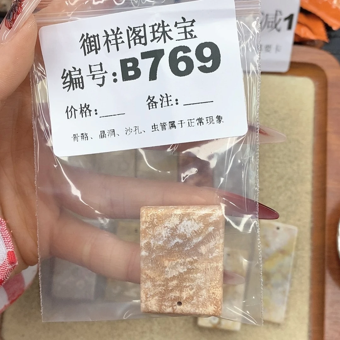 硅化珊瑚（珊瑚玉）颈饰未镶嵌小*