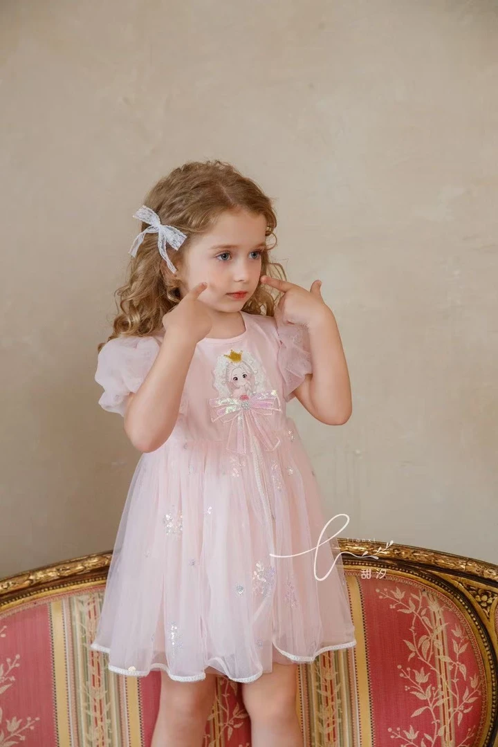 86105女童公主裙小女孩洛丽塔蓬蓬礼服连衣裙