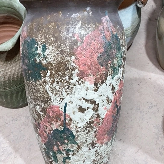 紫砂花盆口22高度41油画