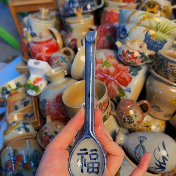 瓷片手工手绘细微不一样