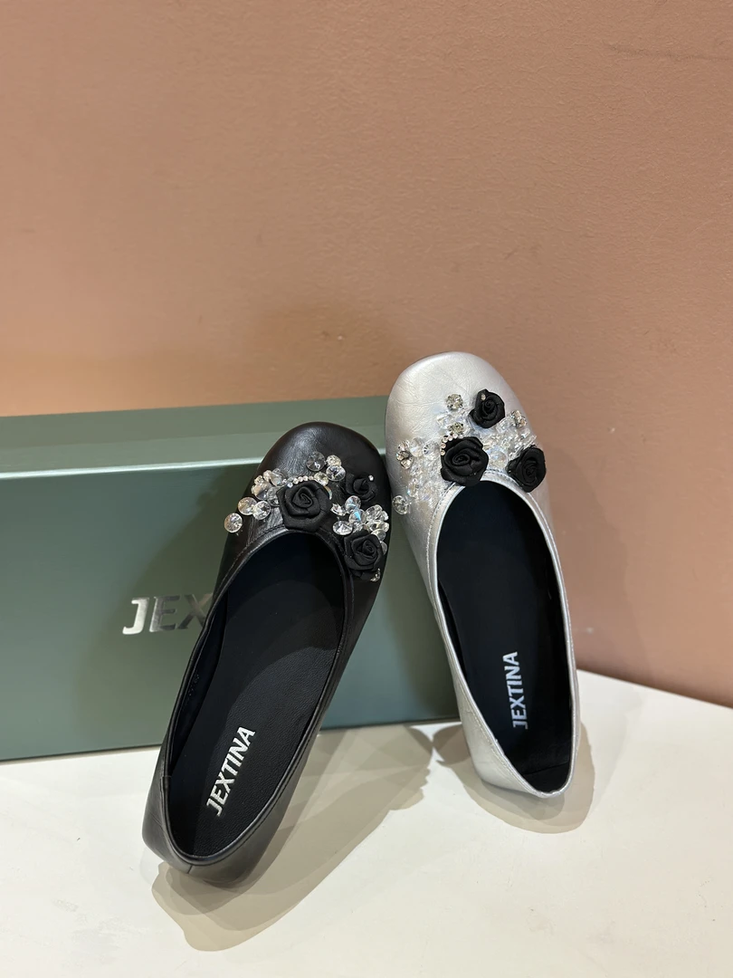 舒适100女士浅口平底黑色防水台时尚低跟休闲 单鞋圆头女鞋