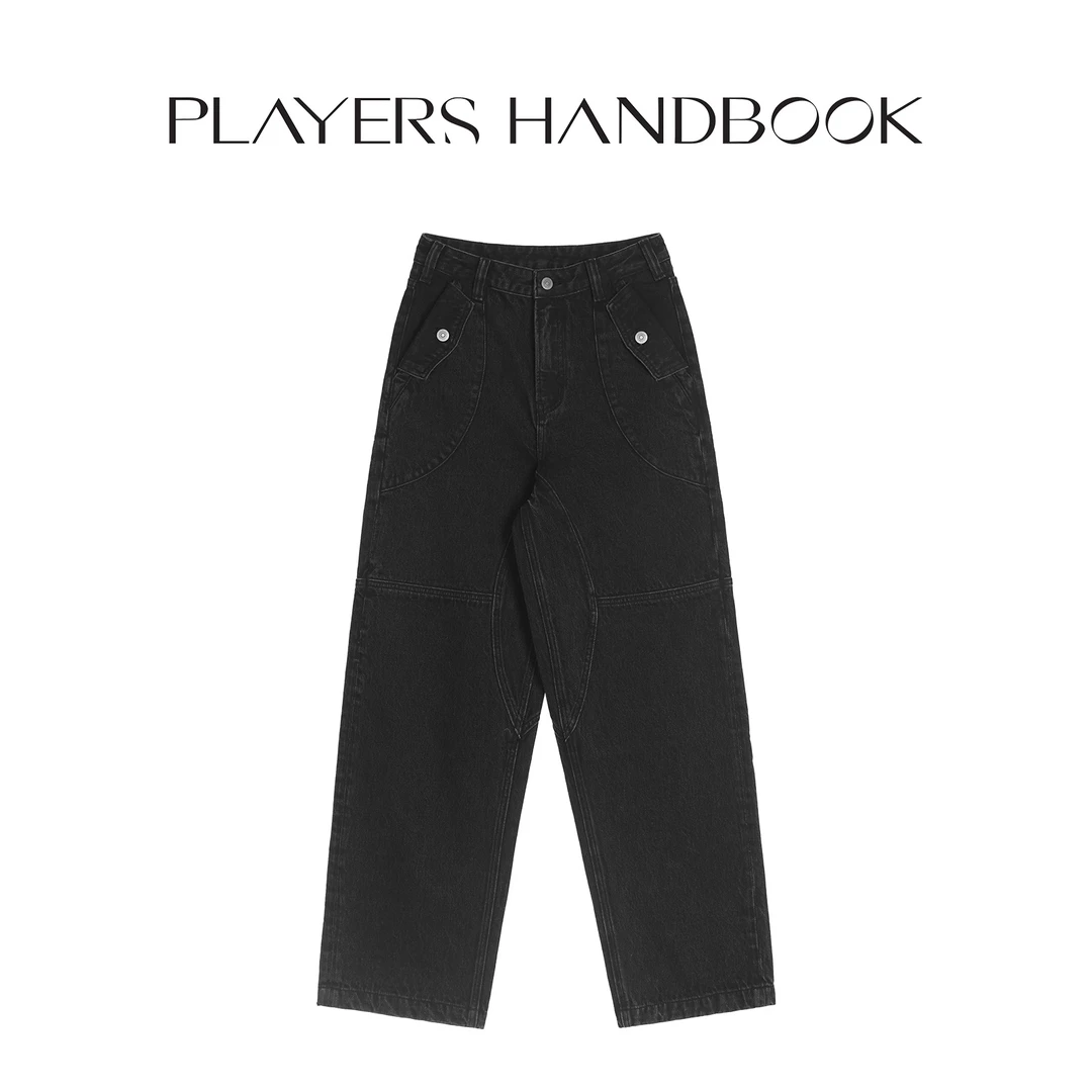 PH《流浪月球》高街小众重工洗水多袋时尚休闲百搭工装长裤 PH5108