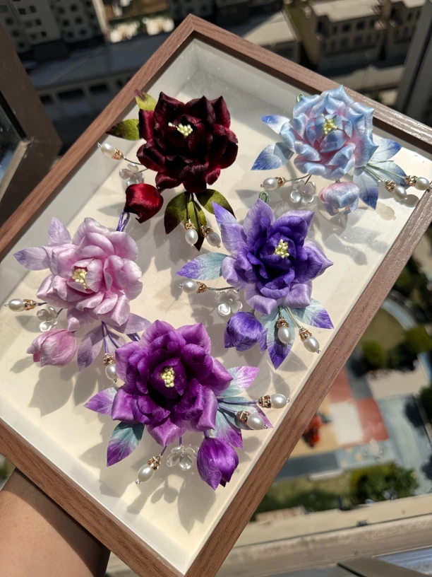 亦绮古风饰品    绒花默认软簪改主体颜色联系客服