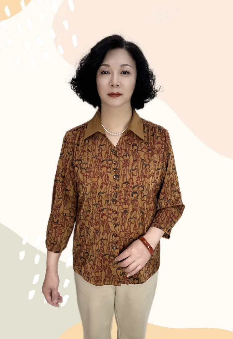 2025春夏中老年女装花薄款妈妈装复古宽松显瘦衬衫衬衣上衣