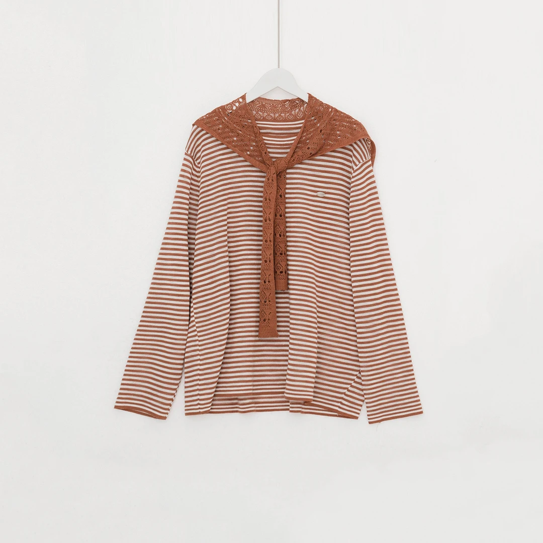 几里与麻 休闲长袖时尚百搭针织衫 衣长61胸围118 2081129