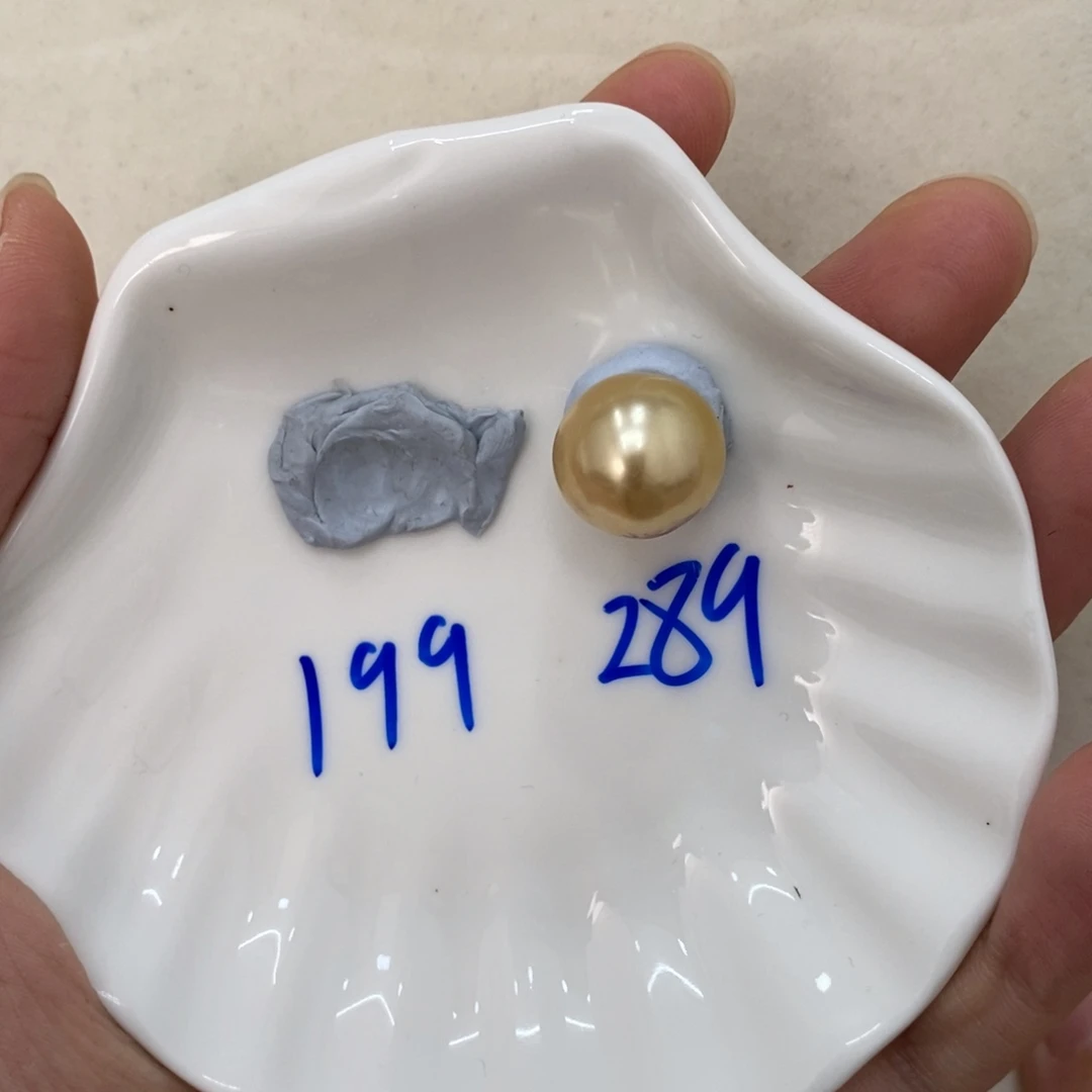 海水珍珠裸珠?****?金珠裸珠13.8mm瑶